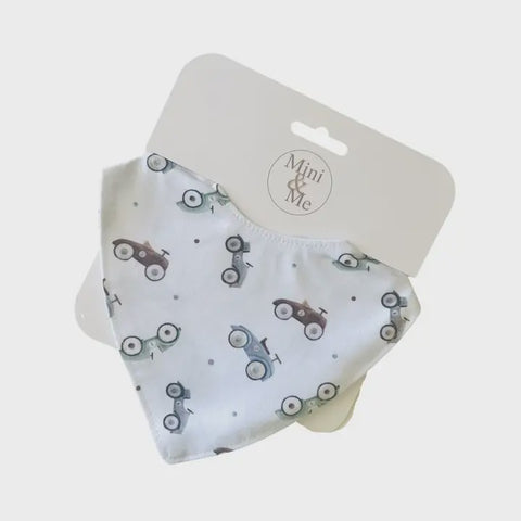 Mini & Me Waterproof Dribble Bib Cars