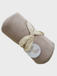 Mini & Me Cable Baby Blanket Seashell