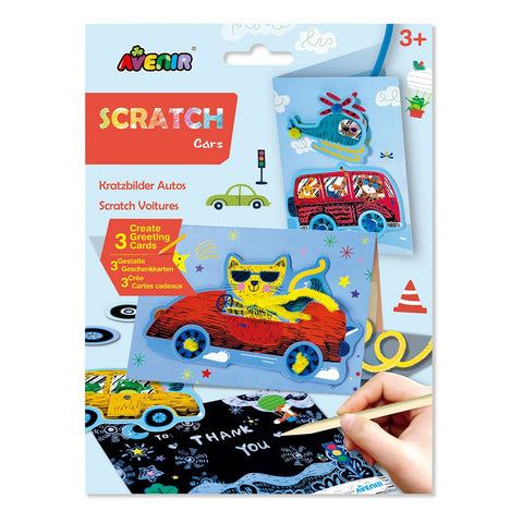 Scratch Greeting Card - Cars