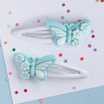 Lauren Hinkley Mon Coco Butterfly Clips - Mint, Boxed