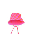 Milky Pink Check Swim Hat