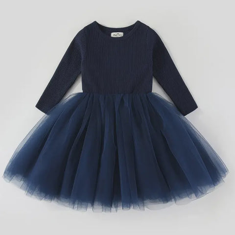 Valentina Winter Tutu Dress - Navy