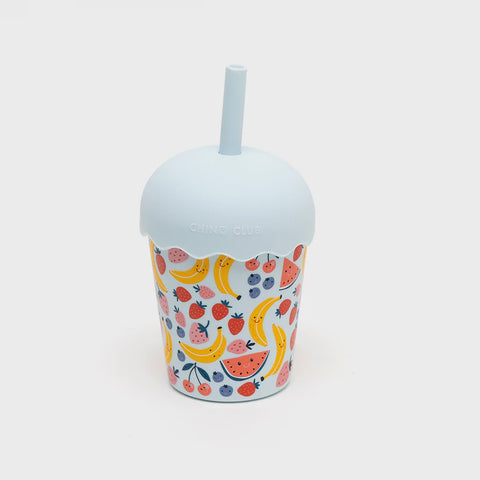 Chino Club Blue Fruits Smoothie Cup and Straw 200ml