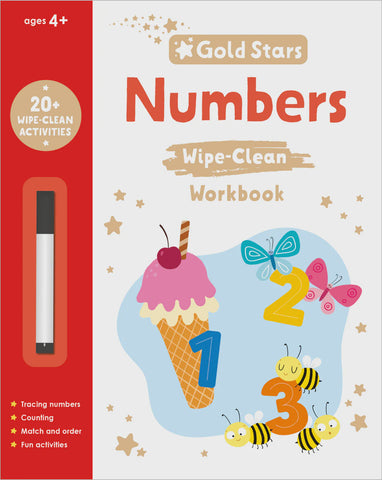 Gold Stars Wipe Clean Numbers Workbook