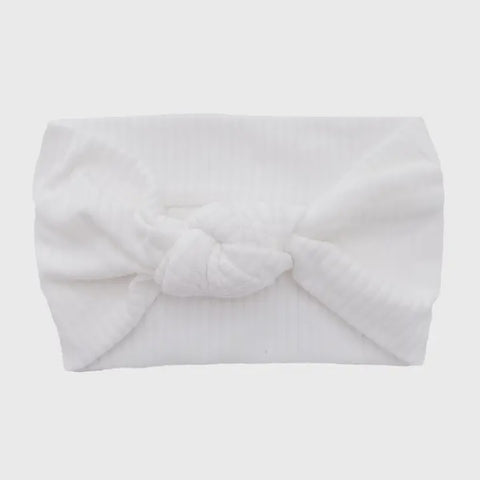 With Love For Kids Knot Headband Wide Ribbed - Coconut