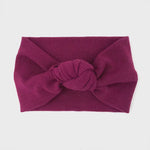 With Love For Kids Basics Ribbed Knot Headband - Eggplant