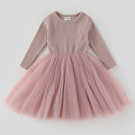 Valentina Winter Tutu Dress - Dusty Pink