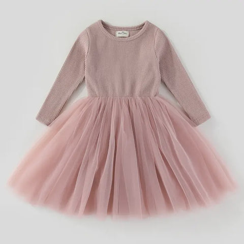 Valentina Winter Tutu Dress - Dusty Pink