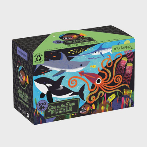 Mudpuppy 100 Pc Glow Puzzle - Ocean Predators