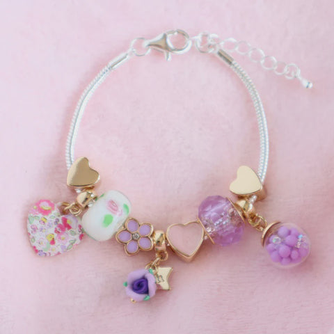 Lauren Hinkley Petite Fleur Violet Charm Bracelet