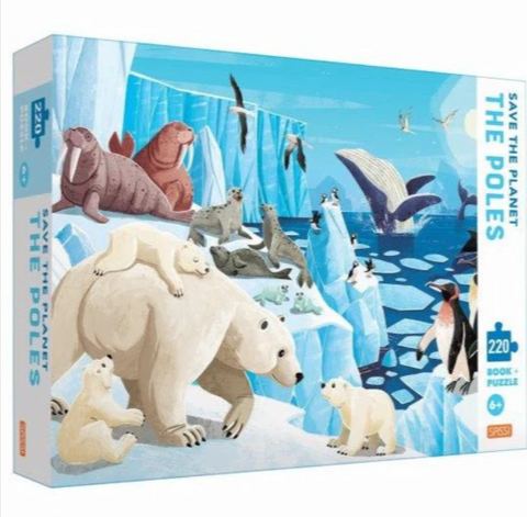 Puzzle & Book Set Save The Planet The Poles 220 pcs