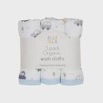 Organic wash cloths 3pk - Beep Beep