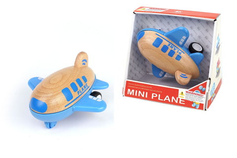Wooden Racer Plane with Lights and Sound - Blue