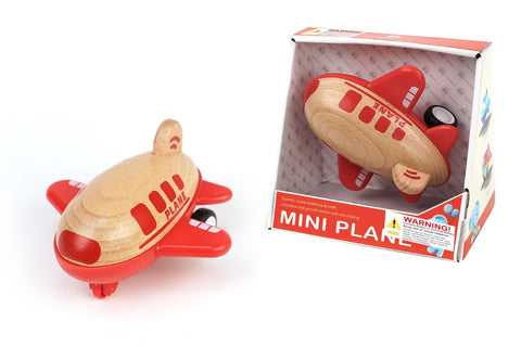 Wooden Racer Plane with Light and Sound - Red