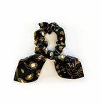 Sister Bows Scarf Scrunchie - Leopard Black