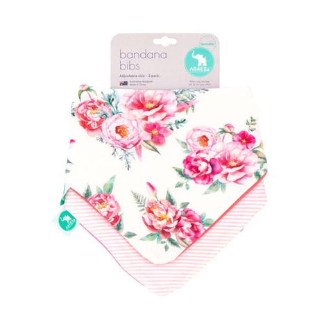 Bandana Bibs 2 Pack Rose