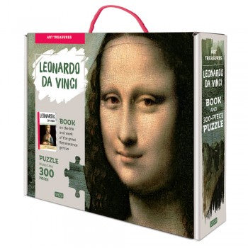 Puzzle and Book 300pc Art Treasures Leonardo Da Vinci