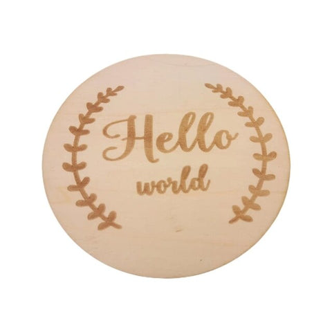 Hello World Wooden Plaque