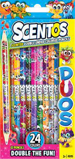 Scentos Scented Duos Double Ended Colour Pencils 12 Pack