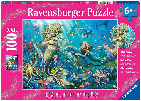 Ravensburger Underwater Beauty Glitter Puzzle 100 Pcs