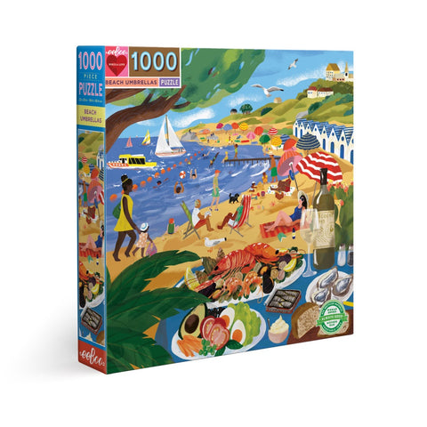 Eeboo Beach Umbrellas Puzzle 1000 Pcs