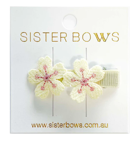 Sister Bows Hair Clip - Blossom