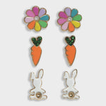 Bunny Garden Earring 3 Pk