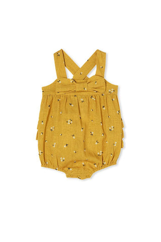 Ditsy Frill Playsuit Chartruse