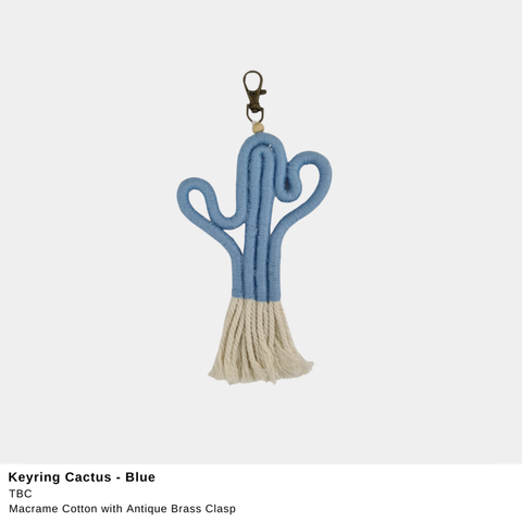 Keyring Cactus Blue