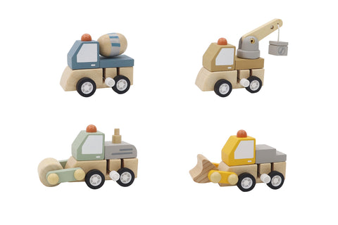 Wooden Wind-up Construction Truck